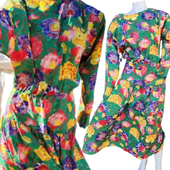 Carol‎ Horn 80s Floral dress 6 - Picture 1 of 16